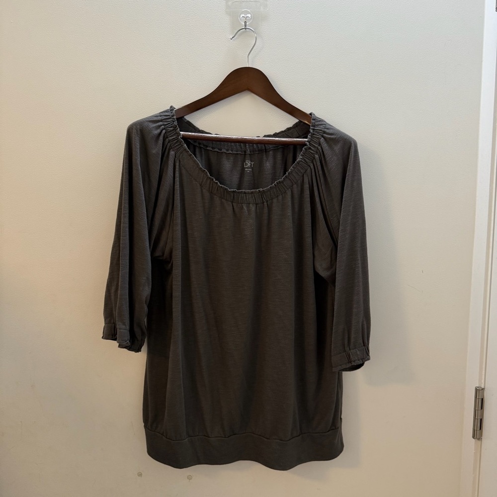 LOFT Charcoal Blouse